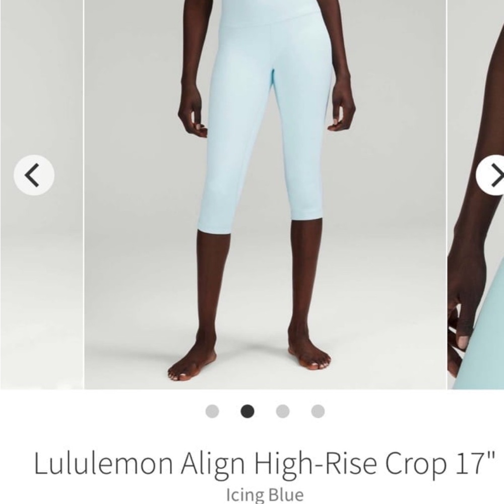 lululemon athletica Icing Blue Crop Leggings